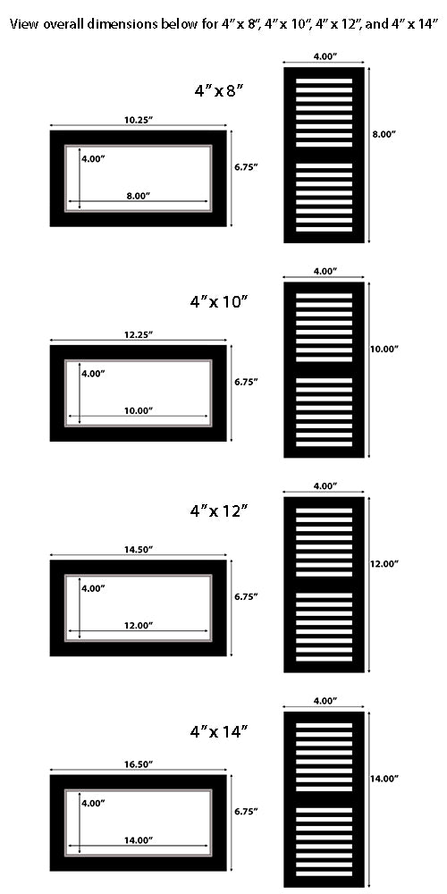 Flush Mount Vent (4" wide) - Accessory - 2585710554 - Brazilian Direct LTD