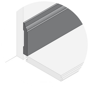 White Primed Baseboard/Wall Base Type 1